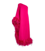Pink Sapphire Sultry Feathered Dress