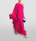 Pink Sapphire Sultry Feathered Dress