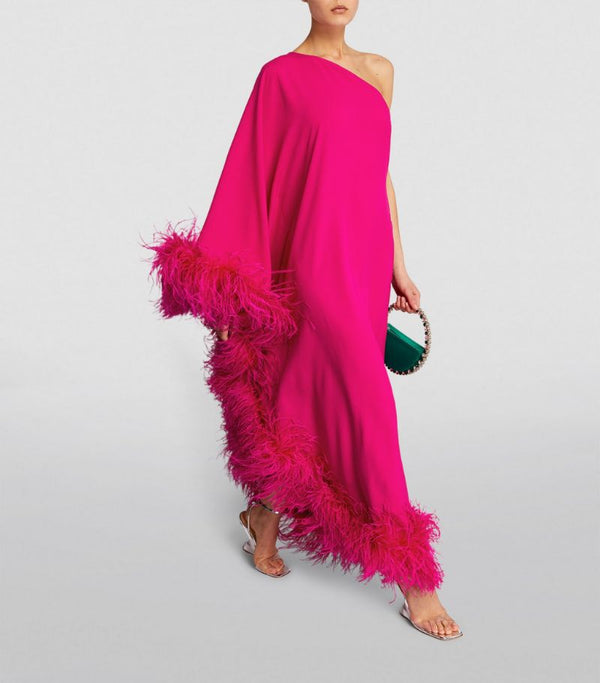 Pink Sapphire Sultry Feathered Dress