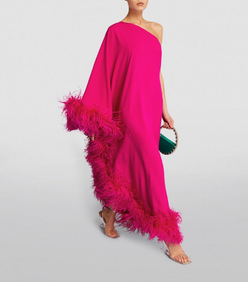 Pink Sapphire Sultry Feathered Dress