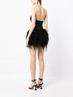 Giselle Corset Feather Dress