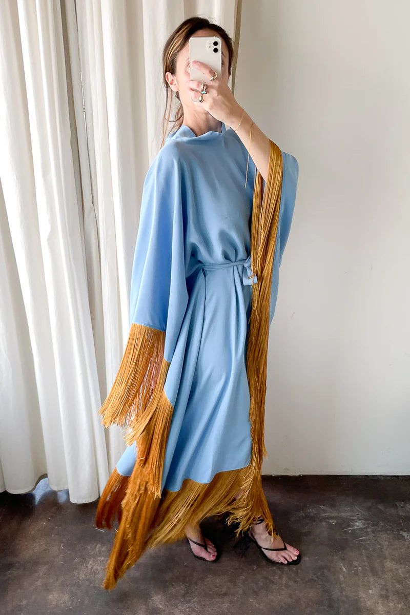 Melissa Duotone Fringe Kaaftaan