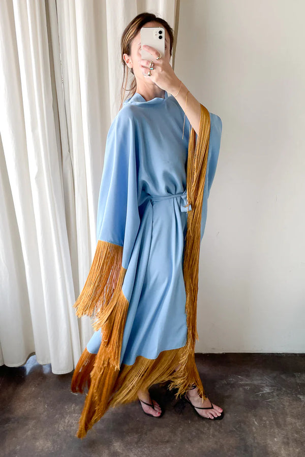 Melissa Duotone Fringe Kaaftaan