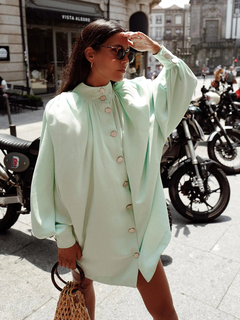 Mint Shirt Dress