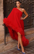 Ruby Royal Feathered Dress
