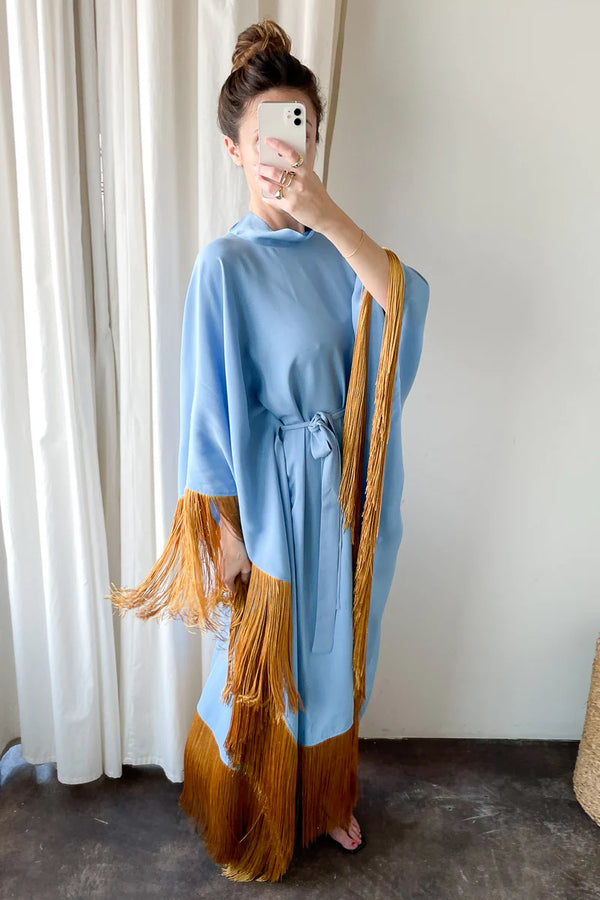 Melissa Duotone Fringe Kaaftaan