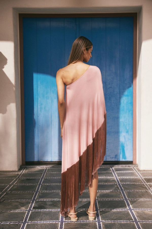 Melissa Duotone Fringe Kaaftaan