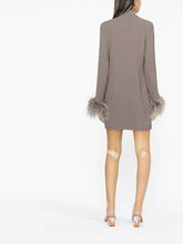 Load image into Gallery viewer, Camilla Mocha Feather Dress
