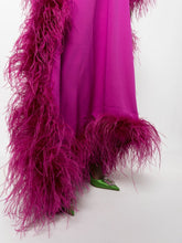 Load image into Gallery viewer, Brielle Sultry Pink Feather Dress
