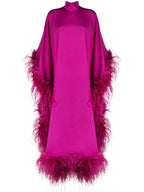 Brielle Sultry Pink Feather Dress