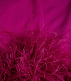 Verushka Viva Magenta Feathered Dress