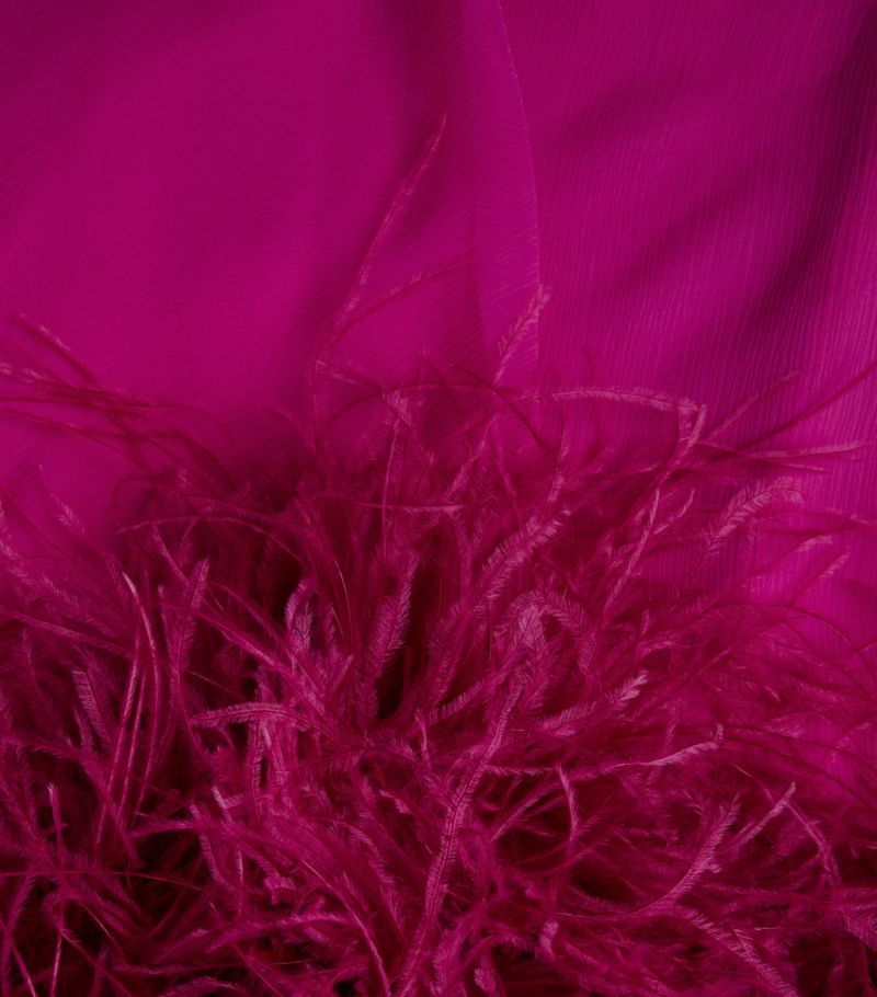 Verushka Viva Magenta Feathered Dress