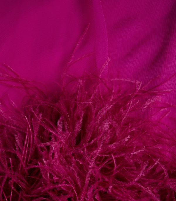 Verushka Viva Magenta Feathered Dress