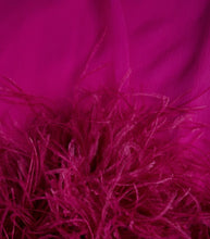 Load image into Gallery viewer, Verushka Viva Magenta Feathered Dress
