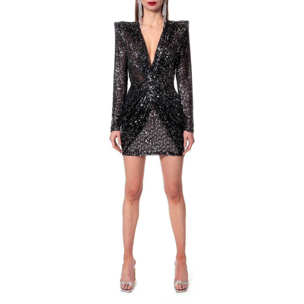 Delailah Black Sequin Dress
