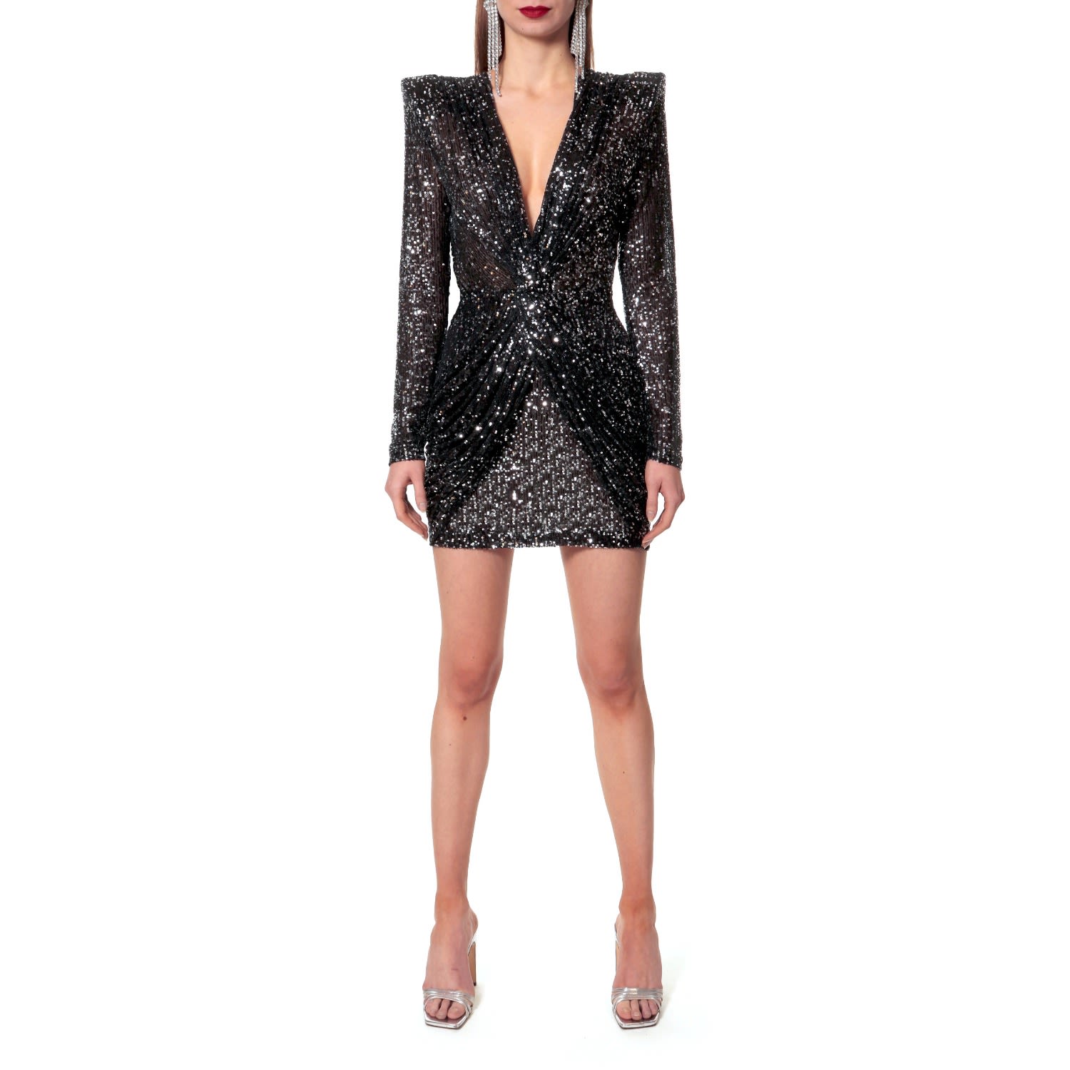 Delailah Black Sequin Dress