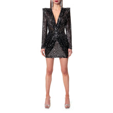 Load image into Gallery viewer, Delailah Black Sequin Dress
