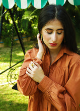 Load image into Gallery viewer, Dreamy Isabella Ruffled Dress in Brick Brown
