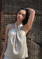 Crystal Moonlight Charm Halter Blouse
